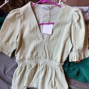 NWT Pull&Bear Sage Green Blouse